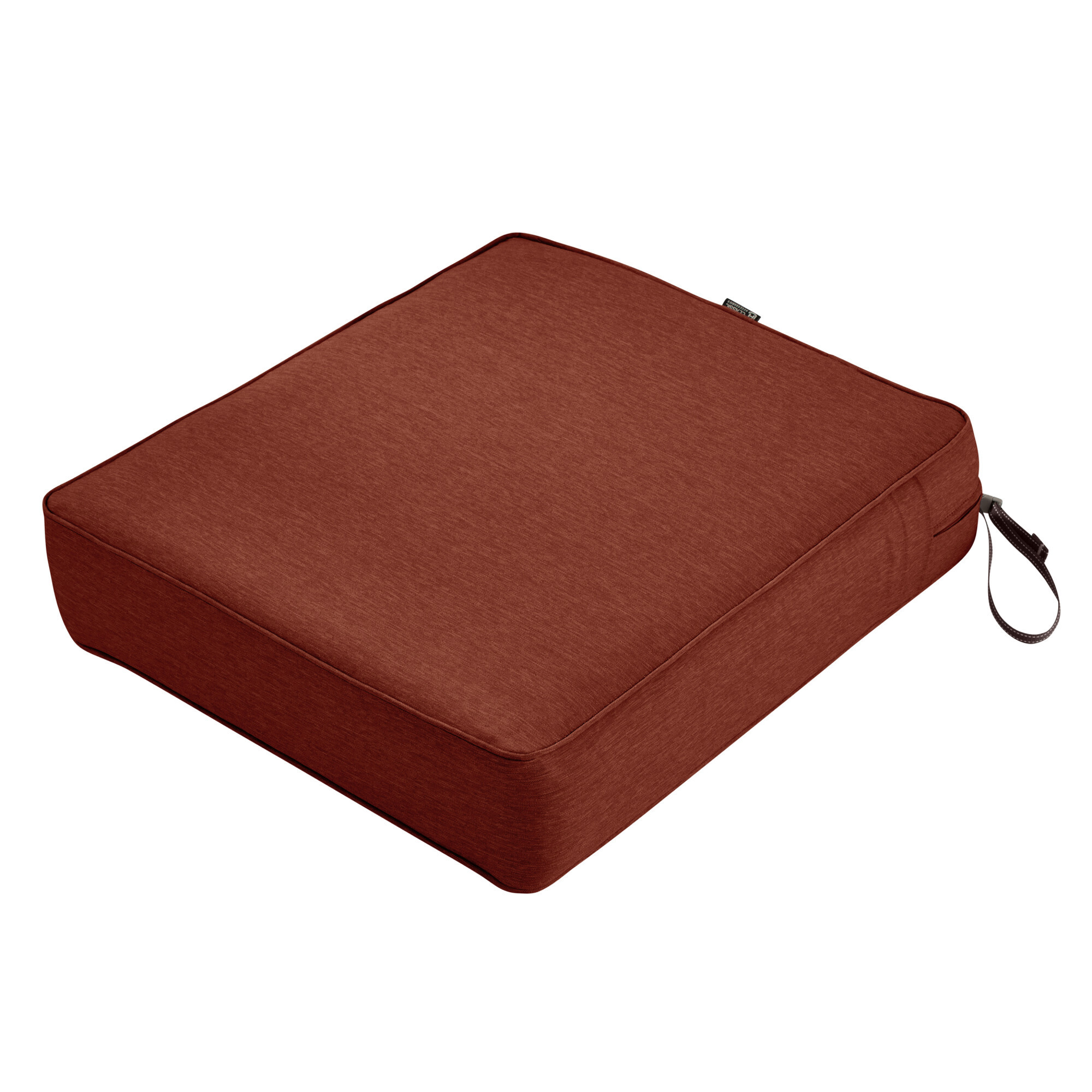 Classic Accessories Montlake FadeSafe Patio Lounge Seat Cushion — 23in. x 25in. x 5in., Water-Resistant, Heather Henna, Model# 62-053-HHENNA-EC